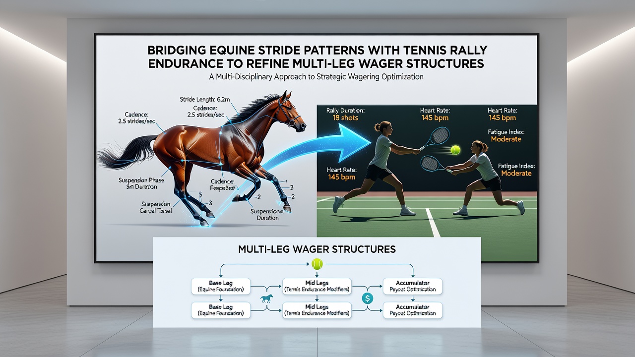 Side-by-side comparison of horse stride graphs and tennis point-by-point endurance heatmaps used in wager modeling