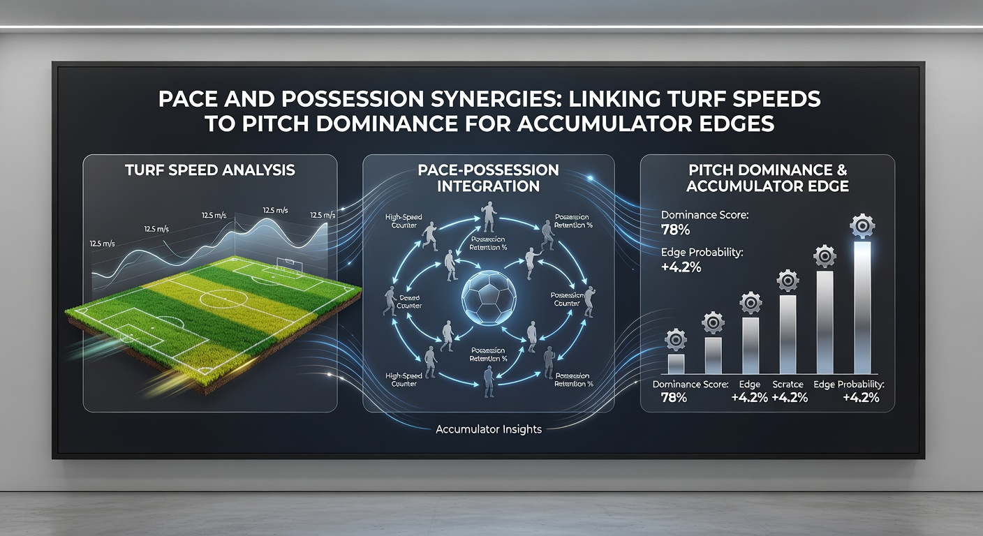 Heatmap visualization linking horse racing pace leaders to soccer teams with high possession dominance, with overlaid betting accumulator success rates