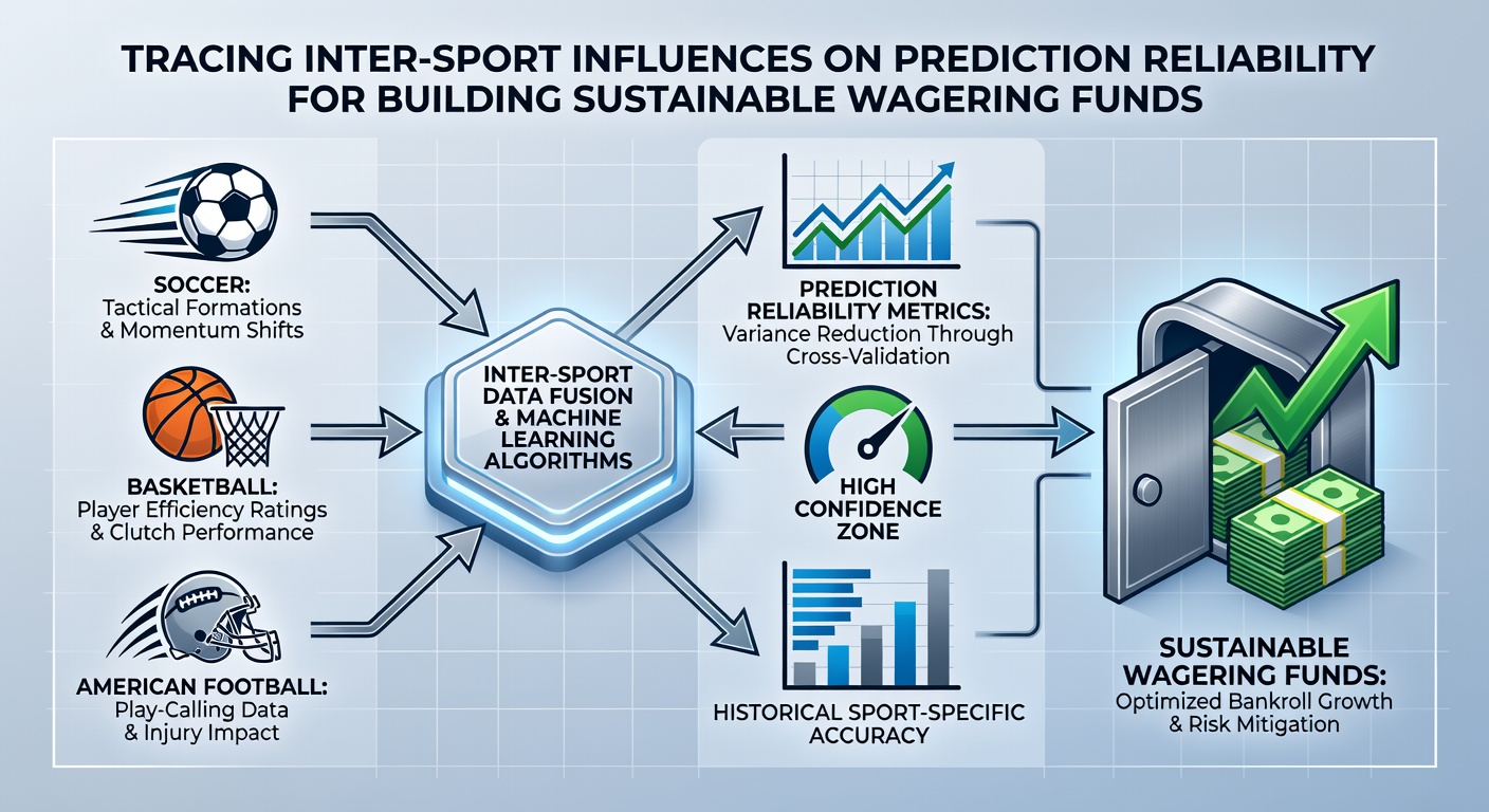 Flowchart showing how endurance and recovery data from multiple sports feed into a unified wagering fund allocation model