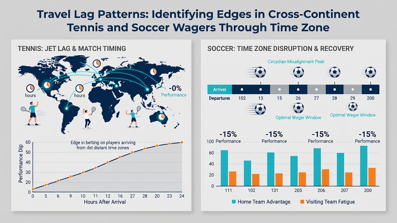 Data charts showing performance dips in athletes after cross-continent travel for international competitions