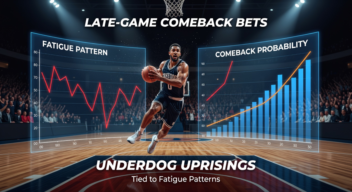 Data visualization of late-game comebacks in playoffs highlighting fatigue spikes
